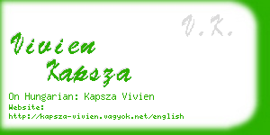 vivien kapsza business card